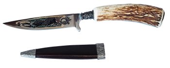 M6-100-SOL- ÄWS- Jagdnicker mit farbiger Ätzung WAIDMANNS-HEIL